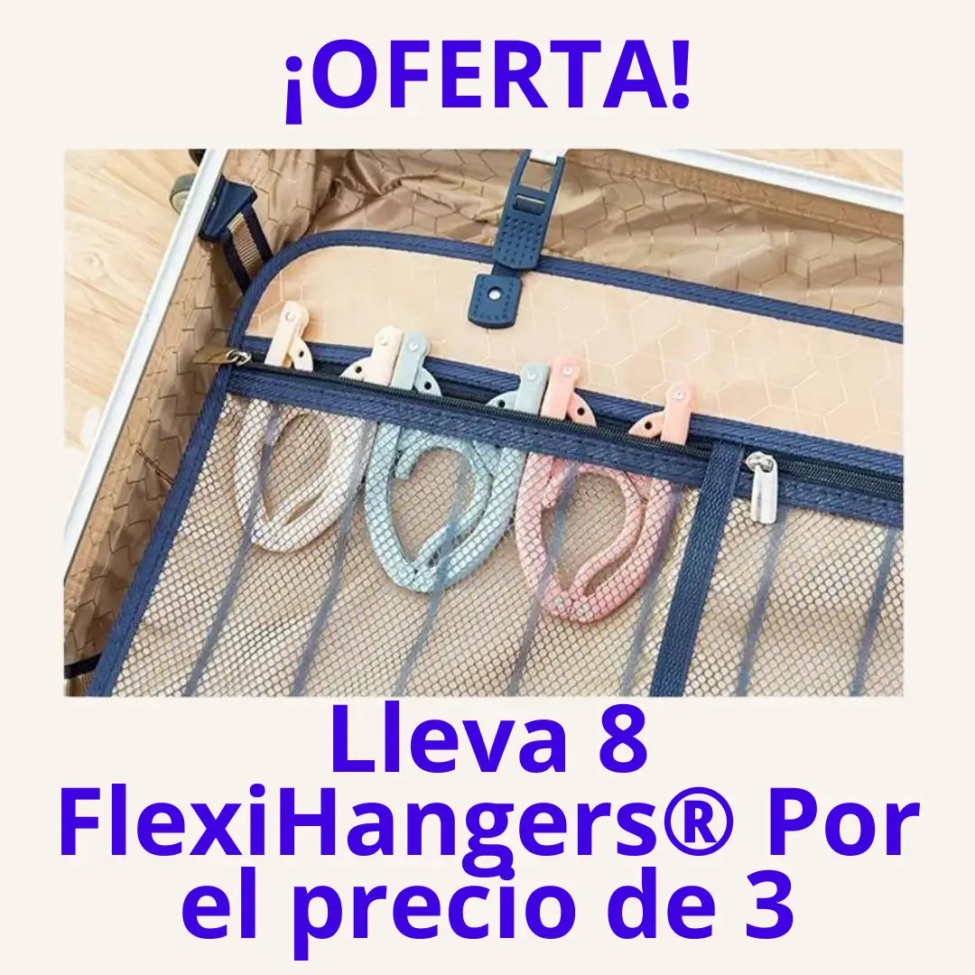 FlexiHangers® x8 UNIDADES - Ganchos para viajes