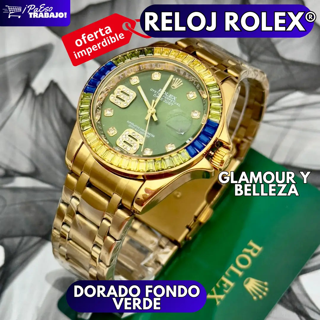 RELOJ ROLEX PIEDRAS RJ2 💎✨ + ENVIO GRATIS Y PAGO CONTRAENTREGA