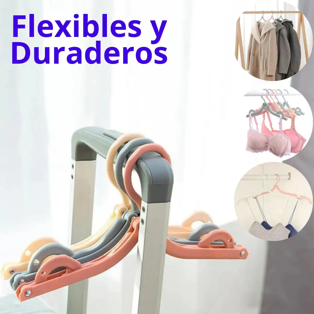 FlexiHangers® x8 UNIDADES - Ganchos para viajes