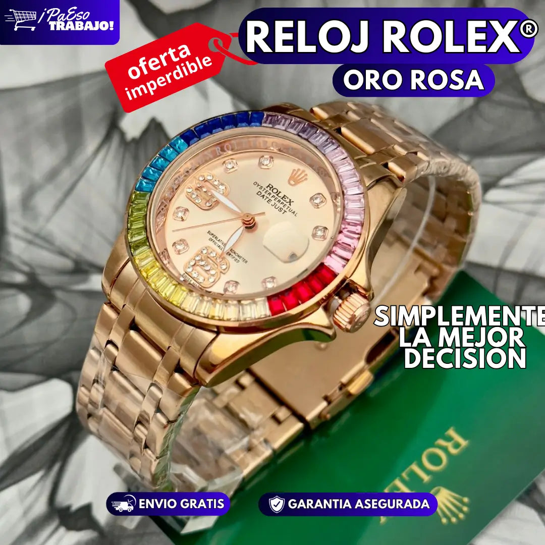 RELOJ ROLEX PIEDRAS RJ2 💎✨ + ENVIO GRATIS Y PAGO CONTRAENTREGA